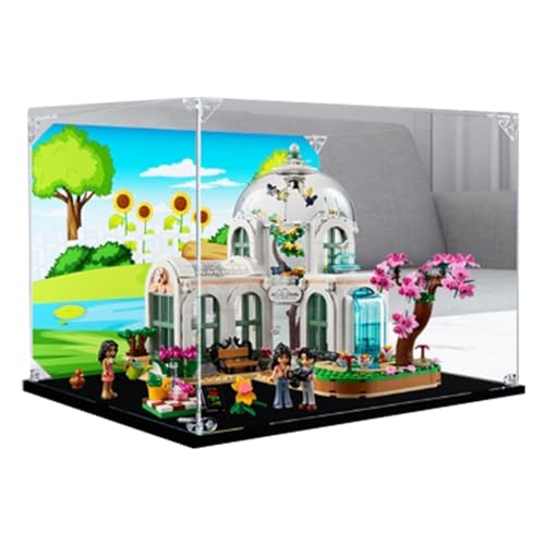 Acryl-Displaybox für Lego 41757 Wunderbares Botanisches Gartenmodell, transparente staubdichte Vitrine, Aufbewahrungsbox, kompatibel mit Lego 41757 Modell (Option 1) von XINPENGD