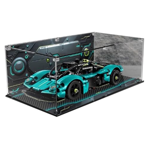 Acryl-Displaybox für Lego 42208 Sportwagen-Rennmodell, transparente staubdichte Vitrine, Aufbewahrungsbox, kompatibel mit Lego 42208 Sportwagen-Rennmodell (Option B) von XINPENGD