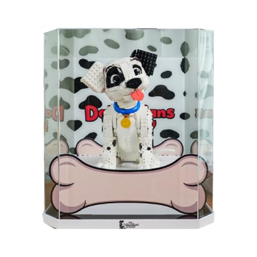 Acryl-Displaybox für Lego 43269 Gepunktetes Hundemodell, transparente staubdichte Vitrine, Aufbewahrungsbox, kompatibel mit Lego 43269 Modell von XINPENGD