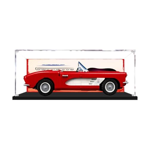 Acryl-Displaybox kompatibel mit Lego 10321 Auto zum Sammeln und Schützen von Displays, transparent, 34,8 x 19,8 x 15 cm (Modell nicht im Lieferumfang enthalten) (Hintergrund 2 + 3 mm) von XINPENGD