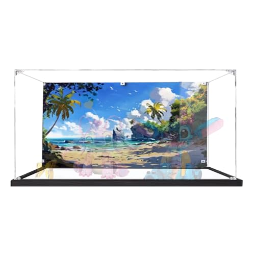 Acryl-Displaybox kompatibel mit Lego 43257+43249 zum Sammeln und Schützen von Displays, transparent, 54,9 x 19,8 x 30,0 cm (Modell nicht im Lieferumfang enthalten) (Option 3 (Spiegelfuß)) von XINPENGD