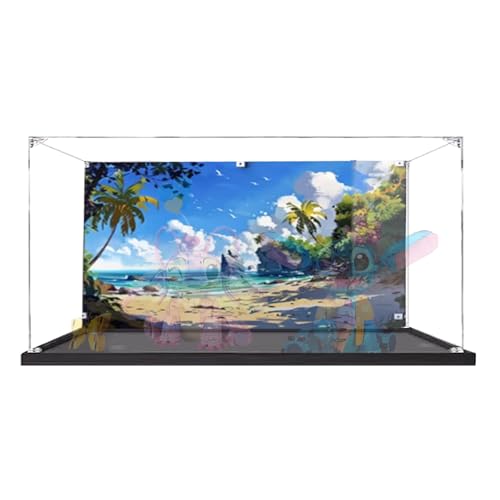Acryl-Displaybox kompatibel mit Lego 43257+43249 zum Sammeln und Schützen von Displays, transparent, 54,9 x 19,8 x 30,0 cm (Modell nicht im Lieferumfang enthalten) (Option 3 (schwarze Basis)) von XINPENGD