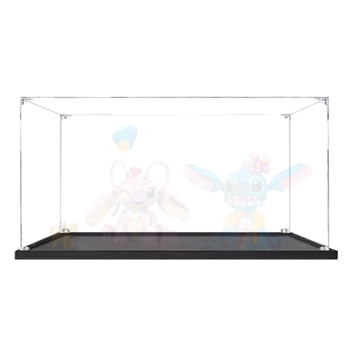 Acryl-Displaybox kompatibel mit Lego 43257+43249 zum Sammeln und Schützen von Displays, transparent, 54,9 x 19,8 x 30,0 cm (Modell nicht im Lieferumfang enthalten) (schwarzer Sockel) von XINPENGD