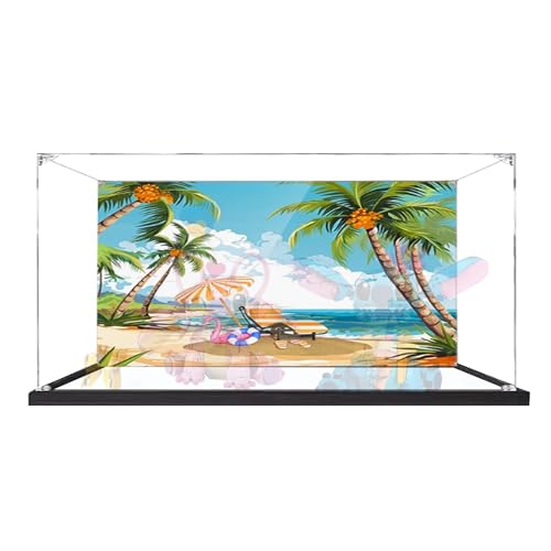 Acryl-Displaybox kompatibel mit Lego 43257+43249 zum Sammeln und Schützen von Displays klar 54,9 x 19,8 x 30,0 cm (Modell nicht im Lieferumfang enthalten) (Option 1 (Spiegelfuß)) von XINPENGD