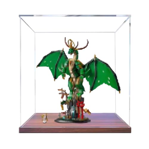 Acryl-Displaybox kompatibel mit Lego 71847 Divine Dragon zum Sammeln und Schützen von Displays, transparent, 59,9 x 30 x 59,9 cm (Modell nicht im Lieferumfang enthalten) (Option 1) von XINPENGD