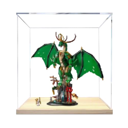 Acryl-Displaybox kompatibel mit Lego 71847 Divine Dragon zum Sammeln und Schützen von Displays, transparent, 59,9 x 30 x 59,9 cm (Modell nicht im Lieferumfang enthalten) (Option 2) von XINPENGD