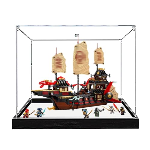 Acryl-Displaybox kompatibel mit Lego 71848 zum Sammeln und Schützen von Displays, transparent, 65 x 30 x 54,9 cm (Modell nicht im Lieferumfang enthalten), verspiegelter Sockel + 3 mm) von XINPENGD