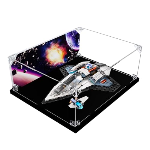 Acryl-Vitrine kompatibel mit Lego 60430 Raumschiffe zum Sammeln und Schützen von Displays, transparent, 24,9 x 19,8 x 9,9 cm (Modell nicht im Lieferumfang enthalten) (Option 1) von XINPENGD