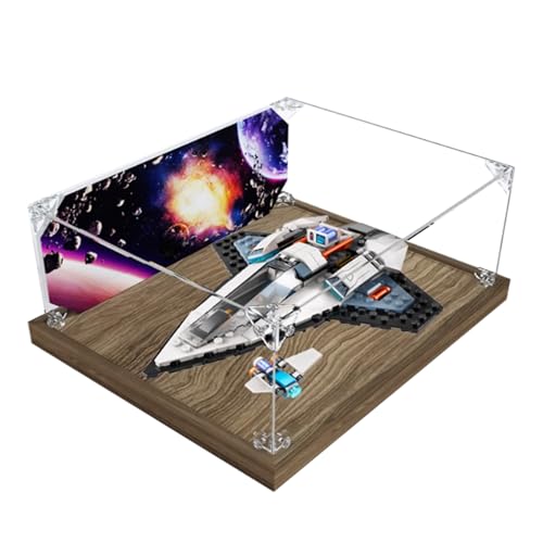 Acryl-Vitrine kompatibel mit Lego 60430 Raumschiffe zum Sammeln und Schützen von Displays, transparent, 24,9 x 19,8 x 9,9 cm (Modell nicht im Lieferumfang enthalten) (Option 2) von XINPENGD