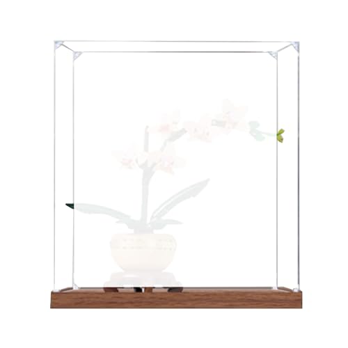 Display-Box aus Acryl, kompatibel mit Lego 10343, elegante kreative Orchidee, Bonsai, zum Sammeln und Schützen von Bildschirmen, transparent, 24,9 x 15 x 29,5 cm (Modell nicht im Lieferumfang von XINPENGD