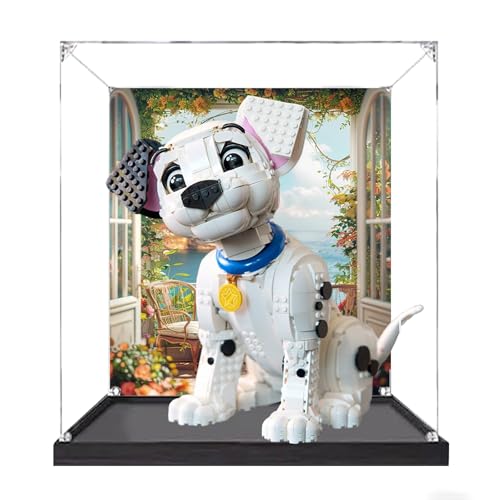Display-Box aus Acryl, kompatibel mit Lego 43269 Spotted Dog zum Sammeln und Schützen von Bildschirmen, transparent, 35,5 x 35,5 x 35,8 cm (Modell nicht im Lieferumfang enthalten) (Hintergrund von XINPENGD