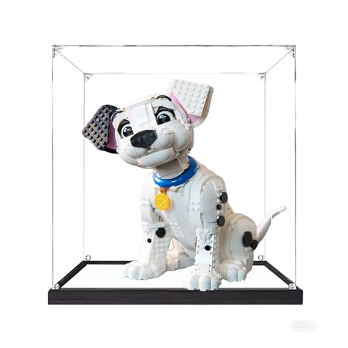 Display-Box aus Acryl, kompatibel mit Lego 43269 Spotted Dog zum Sammeln und Schützen von Displays, transparent, 34 x 35 x 35 cm (Modell nicht im Lieferumfang enthalten) (transparent (Spiegelbasis)) von XINPENGD