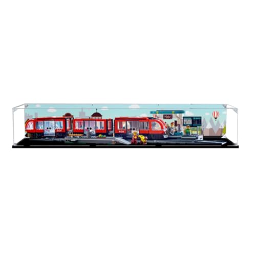 Display-Box aus Acryl, kompatibel mit Lego 60423 Urban Tranams, transparent, 35,4 x 7,8 x 5,9 Zoll (Modell nicht im Lieferumfang enthalten) (Option 1) von XINPENGD