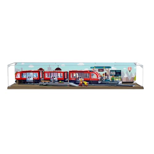 Display-Box aus Acryl, kompatibel mit Lego 60423 Urban Tranams, transparent, 35,4 x 7,8 x 5,9 Zoll (Modell nicht im Lieferumfang enthalten) (Option 2) von XINPENGD