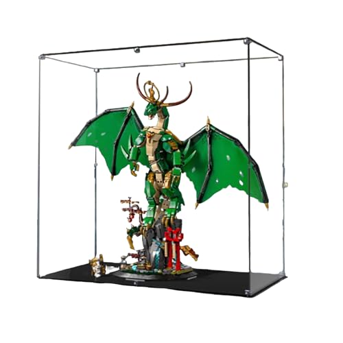 Display-Box aus Acryl, kompatibel mit Lego 71847 Divine Dragon zum Sammeln und Schützen von transparenten Bildschirmen, 65,6 x 29,8 x 60 cm (Modell nicht im Lieferumfang enthalten), transparent (2 mm) von XINPENGD