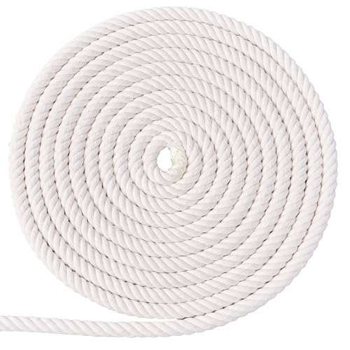 XINSHUNCAN Baumwollseil 10mm 10M,Baumwollkordel Natürliches Makramee Seil,Dickes 4-Strang Verdrehtes Weiches Baumwollseil für DIY Handwerk, Wandaufhängen,Pflanzenaufhänger,Makrame, Gartenarbeit XINSHUNCAN Baumwollseil 10mm 10M,Baumwollkordel Natürliches Makramee Seil,Dickes 4-Strang Verdrehtes Weiches Baumwollseil für DIY Handwerk, Wandaufhängen,Pflanzenaufhänger,Makrame, Gartenarbeit von XINSHUNCAN