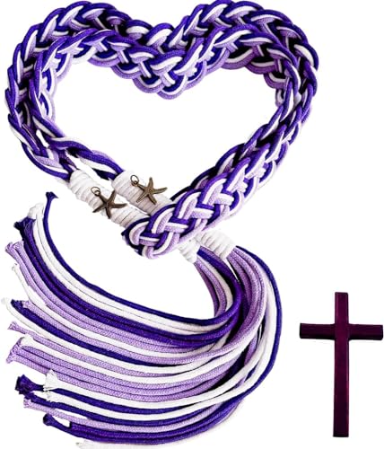 Lasso- Handfasting Cord für Hochzeit in natürlicher Baumwolle Lazo para Boda, Lazos para Bodas, de Iglesia para Novios ,Lasso Rope Wedding Cord ,Traditional Celtic Pattern (Purple) von XINTAIDA