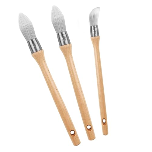 3 Stück Rund Lackierpinsel Spitz Fein Malerpinsel Maler Pinsel-Set für Farbe Auf Öl und Wasserbasis für Maler-Arbeiten und Home Decor 3 Stück Rund Lackierpinsel Spitz Fein Malerpinsel Maler Pinsel-Set für Farbe Auf Öl und Wasserbasis für Maler-Arbeiten und Home Decor von XINTANGXIA