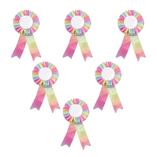 6 Stück Rosetten für Gewinner Hobby Horse Rosettes Turnierschleifen für Sportveranstaltungen, Talentshows und DIY Party Zubehör von XINTANGXIA