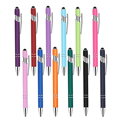 XINTANGXIA 12Stücke Kugelschreiber mit Touchpen Stylus Stifte Druckkugelschreiber Großraumine Kuli Metall Kugelschreiber Set für Büro und Haushalt 1.0 mm Schwarze Tinte XINTANGXIA 12Stücke Kugelschreiber mit Touchpen Stylus Stifte Druckkugelschreiber Großraumine Kuli Metall Kugelschreiber Set für Büro und Haushalt 1.0 mm Schwarze Tinte von XINTANGXIA