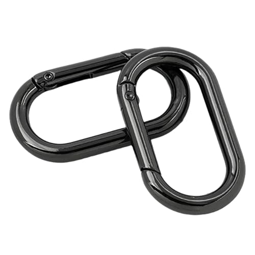 2 Stück ovale Metall-Schnallen, Feder-Schlüsselanhänger, Schnallen, Taschenzubehör für Geldbörse, Tasche, Handtasche von XINYIN