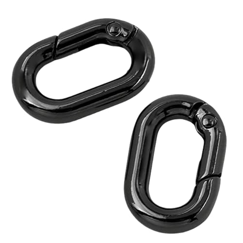 2 Stück ovale Metall-Schnallen, Feder-Schlüsselanhänger, Schnallen, Taschenzubehör für Geldbörse, Tasche, Handtasche von XINYIN