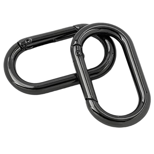 2 Stück ovale Metall-Schnallen, Feder-Schlüsselanhänger, Schnallen, Taschenzubehör für Geldbörse, Tasche, Handtasche von XINYIN