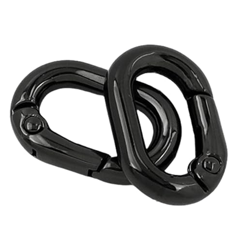 2 Stück ovale Metall-Schnallen, Feder-Schlüsselanhänger, Schnallen, Taschenzubehör für Geldbörse, Tasche, Handtasche von XINYIN