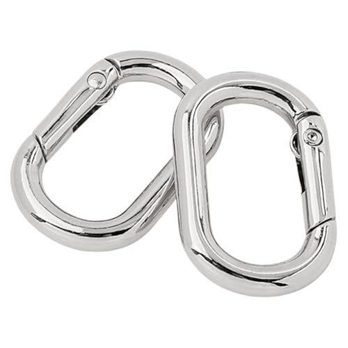 2 Stück ovale Metall-Schnallen, Feder-Schlüsselanhänger, Schnallen, Taschenzubehör für Geldbörse, Tasche, Handtasche von XINYIN