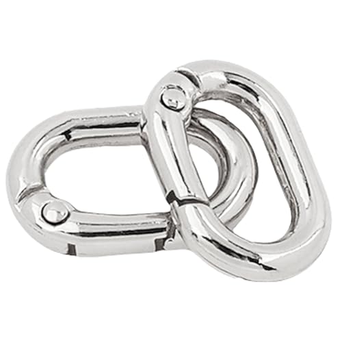 2 Stück ovale Metall-Schnallen, Feder-Schlüsselanhänger, Schnallen, Taschenzubehör für Geldbörse, Tasche, Handtasche von XINYIN