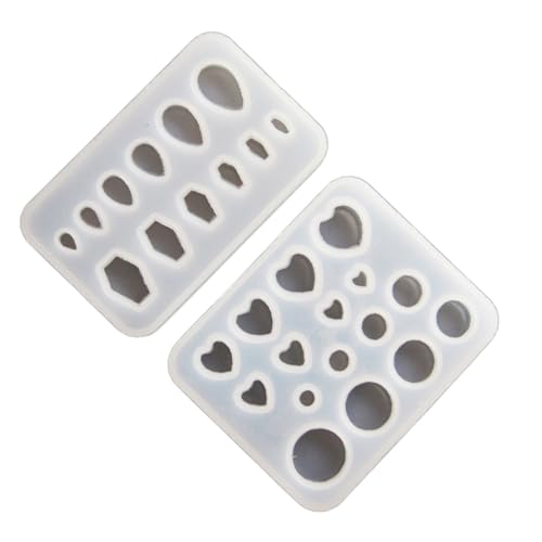 2 x Gothic-Piercing-Silikonohrringe, Ohrringe, Anhänger, Epoxidharz, Schmuck, Bastelzubehör von XINYIN
