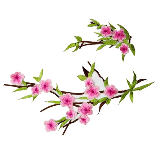 2 x Stickapplikationen zum Aufnähen auf Stoff, Kragen-Flicken für Hochzeitskleid, Kleid, Kleidung, Jeans von XINYIN