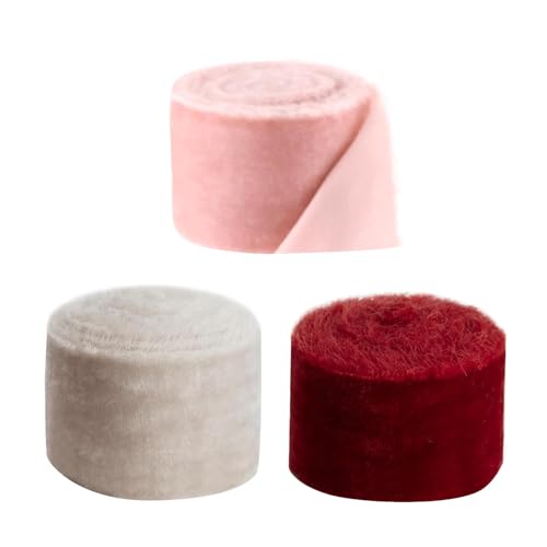 3 Rollen Samtbänder Weihnachtsband Dekobänder zum Verpacken von Hochzeitsdekorationen 3 Rollen Samtbänder Weihnachtsband Dekobänder zum Verpacken von Hochzeitsdekorationen von XINYIN