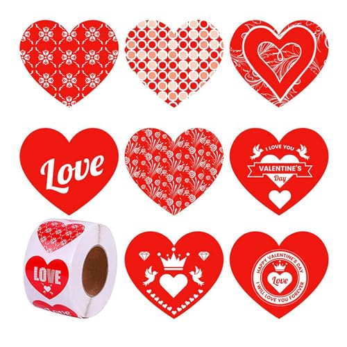500 Stück Liebesherzaufkleber, Verpackungsetiketten, 25 mm, 38 mm, Siegelaufkleber für Umschläge, Geschenkbox, Valentinstagskarten, Süßigkeitentüten 500 Stück Liebesherzaufkleber, Verpackungsetiketten, 25 mm, 38 mm, Siegelaufkleber für Umschläge, Geschenkbox, Valentinstagskarten, Süßigkeitentüten von XINYIN