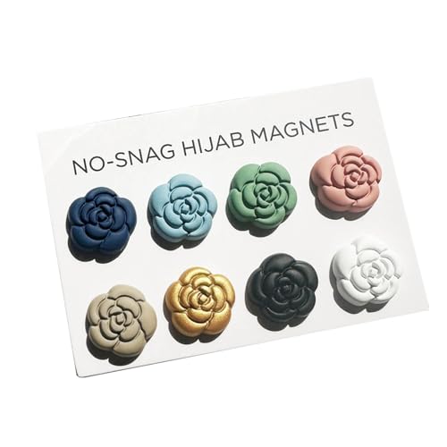 8 Paar Hijab-Verschluss Mehrzweck-Schalnadeln Magnetverschluss Pinless Brosche Bequem und sicher Schal Zubehör Schal Brosche Ornament von XINYIN