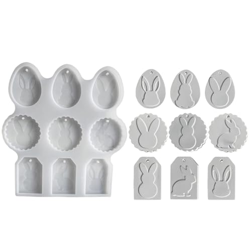 Flexible Silikonform für Kaninchen, Eier, handgefertigt, Basteln, Ostern, Epoxidharz, Anhänger, Schmuckzubehör Flexible Silikonform für Kaninchen, Eier, handgefertigt, Basteln, Ostern, Epoxidharz, Anhänger, Schmuckzubehör von XINYIN