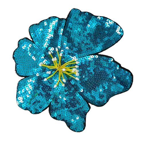 Glitzernde Pailletten-Blumen-Applikation zum Aufnähen für verschiedene Kleidung, Bühnen-Kostüm, dekorative Glitzer-Applikation von XINYIN