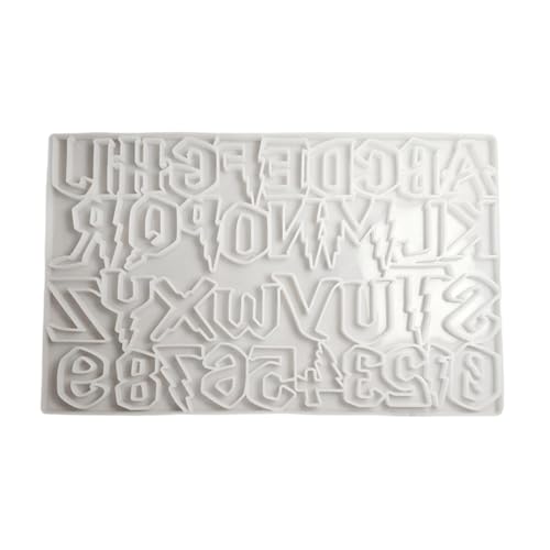 Halloween-Alphabete, stabiles Silikon-Schlüsselanhänger-Formen-Set, Bastelbedarf, Epoxidharz, Buchstaben-Anhänger zum Personalisieren von Schmuck von XINYIN