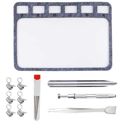 Handgefertigtes Perlenmatten-Set, 11-teilig, filzte Schmuckherstellung, Zubehör mit alphabetischem Perlensortierzubehör Handgefertigtes Perlenmatten-Set, 11-teilig, filzte Schmuckherstellung, Zubehör mit alphabetischem Perlensortierzubehör von XINYIN