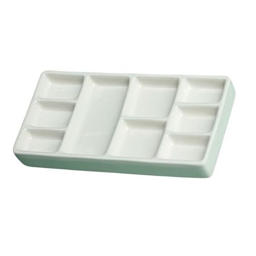 Keramik-Farbpalette, 9 Mulden, Farbmischtablett, quadratisch, Keramik-Farbhalter, Tablett für Acryl, Öl, Aquarell, Malerei, Künstler, Mischtablett Keramik-Farbpalette, 9 Mulden, Farbmischtablett, quadratisch, Keramik-Farbhalter, Tablett für Acryl, Öl, Aquarell, Malerei, Künstler, Mischtablett von XINYIN