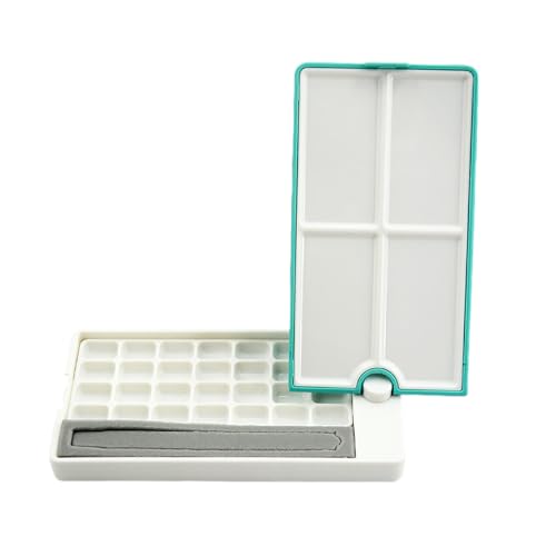 Leere Aquarell-Palette, Farbtablett, Palette, Roating Palette, Malkoffer, Reise-Kunstbedarf für Aquarellmalerei, Roating Malerei, Farbtablett, leere Aquarell-Palette, Aquarell-Palette, halbe Pfannen Leere Aquarell-Palette, Farbtablett, Palette, Roating Palette, Malkoffer, Reise-Kunstbedarf für Aquarellmalerei, Roating Malerei, Farbtablett, leere Aquarell-Palette, Aquarell-Palette, halbe Pfannen von XINYIN