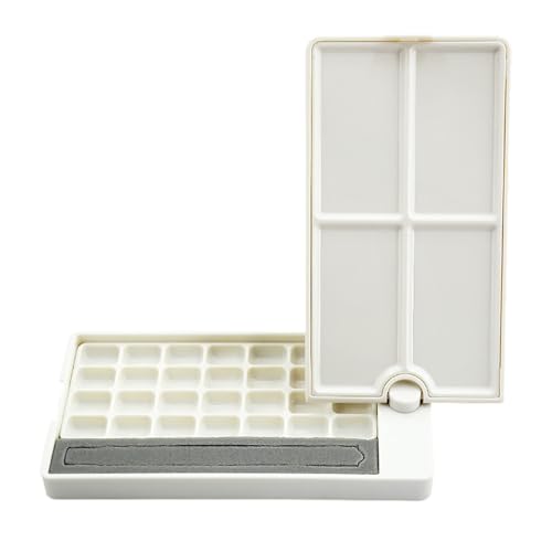 Leere Aquarell-Palette, Farbtablett, Palette, Roating Palette, Malkoffer, Reise-Kunstbedarf für Aquarellmalerei, Roating Malerei, Farbtablett, leere Aquarell-Palette, Aquarell-Palette, halbe Pfannen Leere Aquarell-Palette, Farbtablett, Palette, Roating Palette, Malkoffer, Reise-Kunstbedarf für Aquarellmalerei, Roating Malerei, Farbtablett, leere Aquarell-Palette, Aquarell-Palette, halbe Pfannen von XINYIN