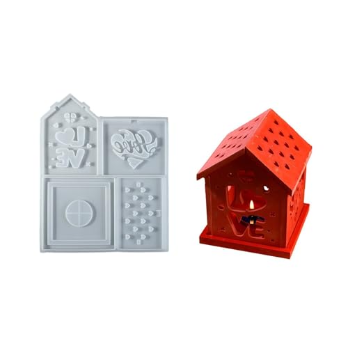 Modisches Haus, stabiles Silikon-Schlüsselanhänger-Form-Set, Bastelbedarf, Epoxidharz, Buchstaben-Anhänger zum Personalisieren von Schmuck von XINYIN