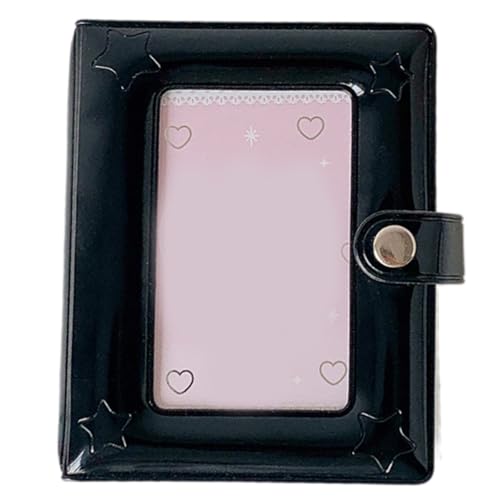 PVC-Fotoalbum mit Sternmuster, für 9,1 x 6,6 cm, Kartenhalter, minimalistisch, ästhetisch und tragbar, einzelne Raster, Fotokartenalbum von XINYIN