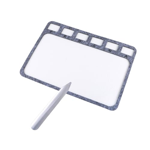 Schmuck-Bastelbretter, 2-teiliges Set, stabile rechteckige Filzperlen mit alphabetischer Skala, Wohnaccessoire von XINYIN