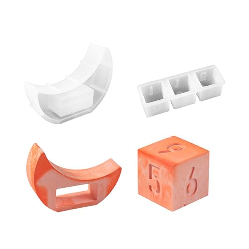 Silikon-Block-Kalenderformen-Set mit Zahlenwürfeln, Silikonformen und Harzständerformen für Epoxidharz, Schreibtischkalender Silikon-Block-Kalenderformen-Set mit Zahlenwürfeln, Silikonformen und Harzständerformen für Epoxidharz, Schreibtischkalender von XINYIN