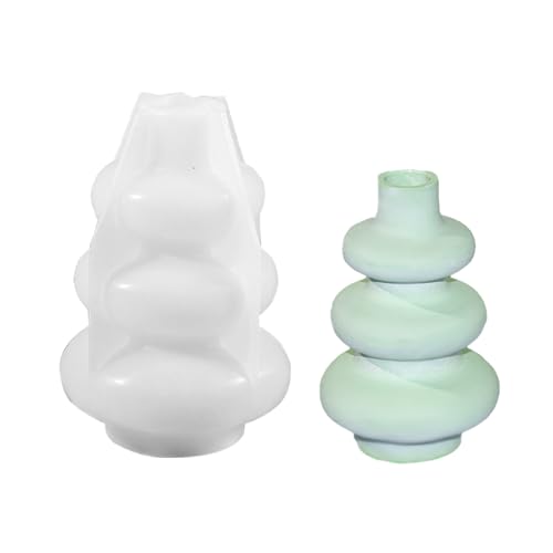 Silikonform für Blumenvasen, Betonform, runde Form, Sukkulenten, Übertopf, Epoxidharz, Silikon-Stifthalter von XINYIN