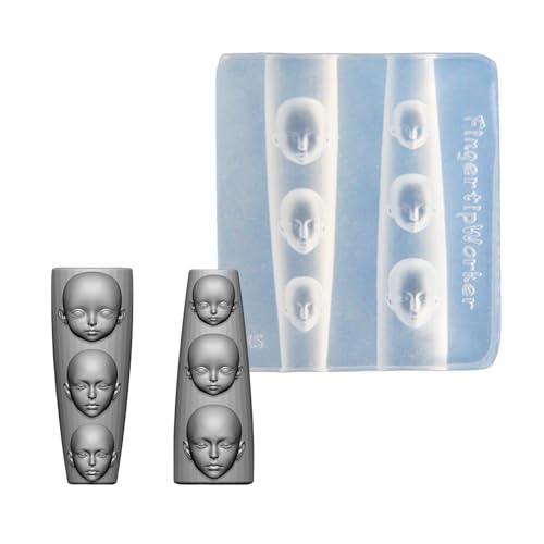 Silikonform für Puppengesicht, geprägte Nägel, Zubehör, Schmuck, praktisches Prägewerkzeug für Nägel von XINYIN