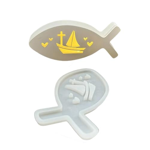 Silikonform für Teelichthalter, Motiv: Meerestiere, Fische, Epoxidharz, Heimdekoration von XINYIN