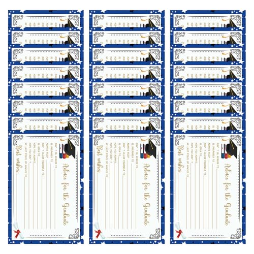 Wortkarten für Absolventen, 15,2 x 10,2 cm, für Abschlussfeier, Party, Spieldekoration, 24 Stück Wortkarten für Absolventen, 15,2 x 10,2 cm, für Abschlussfeier, Party, Spieldekoration, 24 Stück von XINYIN
